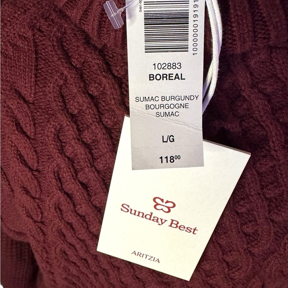 Aritzia Deep Red Knit Sweater - Picture 5 of 5